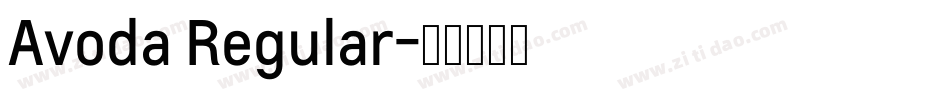 Avoda Regular字体转换